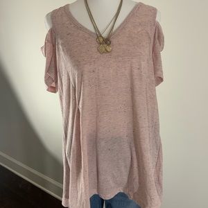 Size small pink off the shoulder Love Riche top